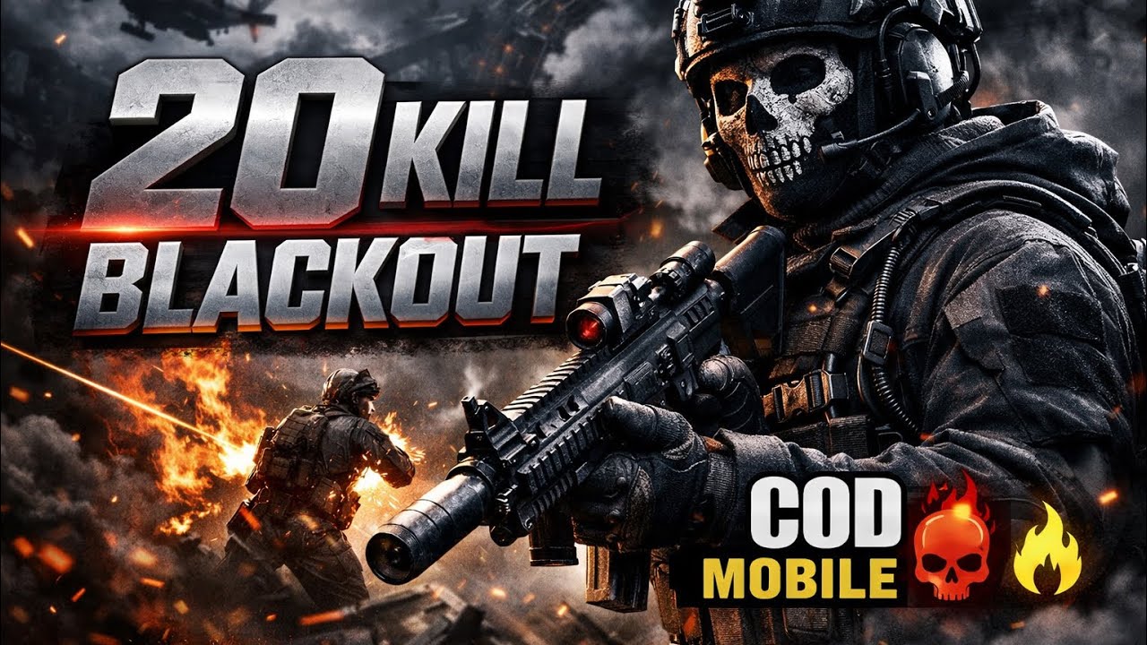 20 KILL BLACKOUT ⚫🔥 | UNSTOPPABLE PRO GAMEPLAY | COD Mobile