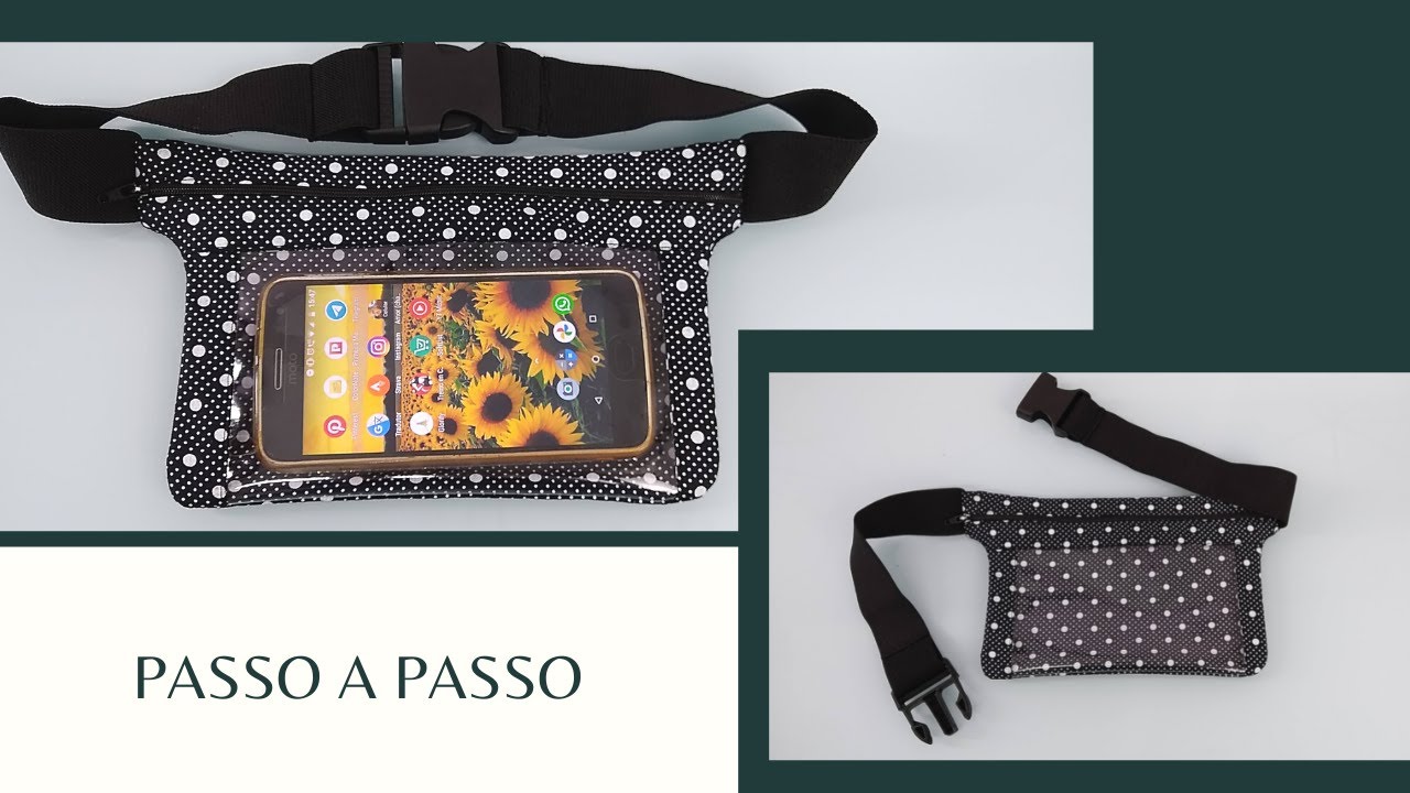 COMO FAZER BOLSA DE CINTURA PARA CELULAR