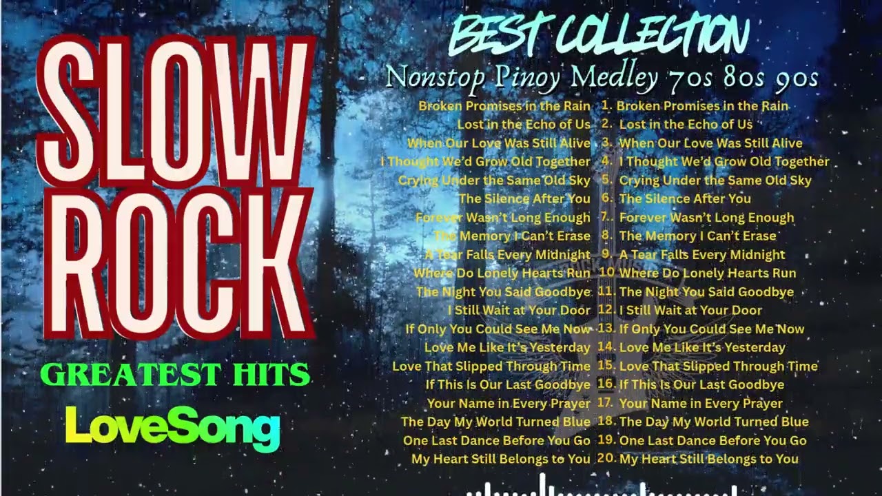 Slow Rock Love Song Nonstop 💖 SLOW ROCK MEDLEY 💿 Rock Ballads 70S 80S 90S || Nonstop Pinoy Medley