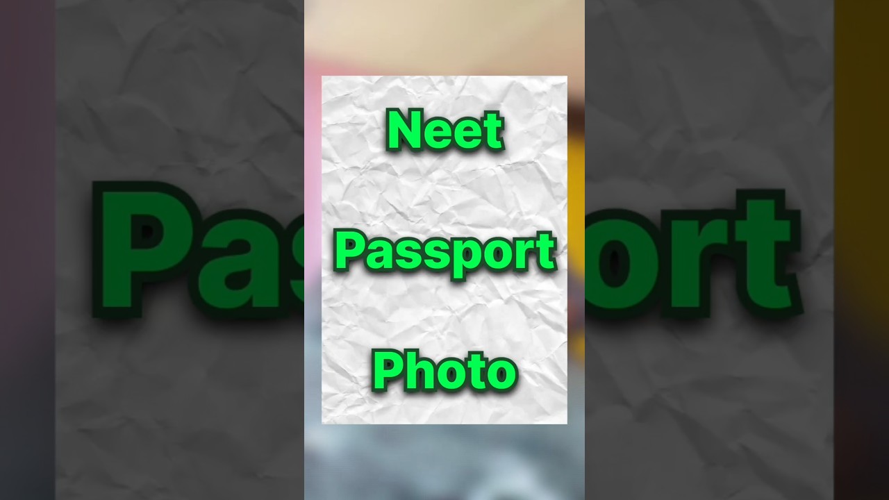 🏥 Neet 🇮🇳 Passport 📷 Photo 🌐 Upload #1