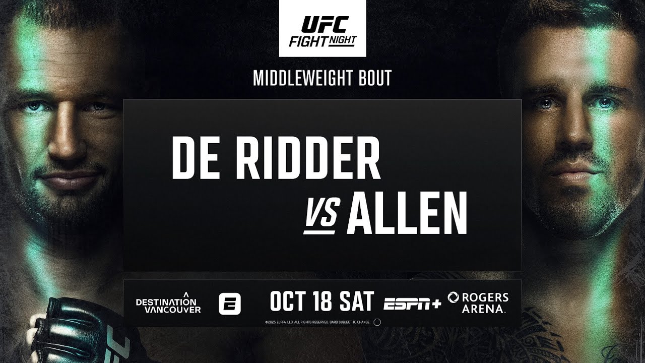 UFC Ванкувер: Де Риддер против Аллена &mdash; 18 октября | Бой Промо