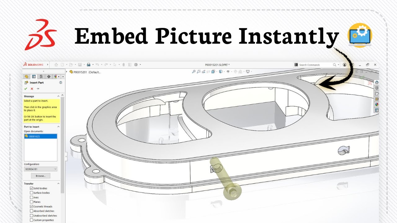 How to insert image in SolidWorks (Design Integration)