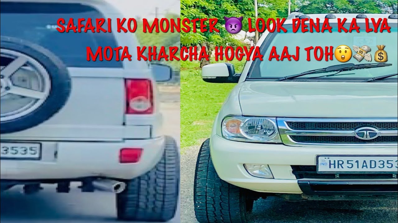 Modified Safari ko bna dya monster 👹 20inch with wider tyres #safari #20inch #tatasafari #youtube