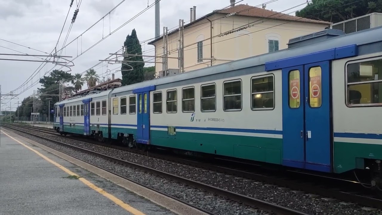 le682 024 + ale 642 012 in arrivo e partenza a castagneto Carducci