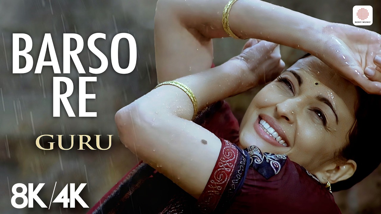 Barso Re - 8K/4K Music Video | Aishwarya Rai | A.R. Rahman | Shreya Ghoshal Guru | Monsoon Song