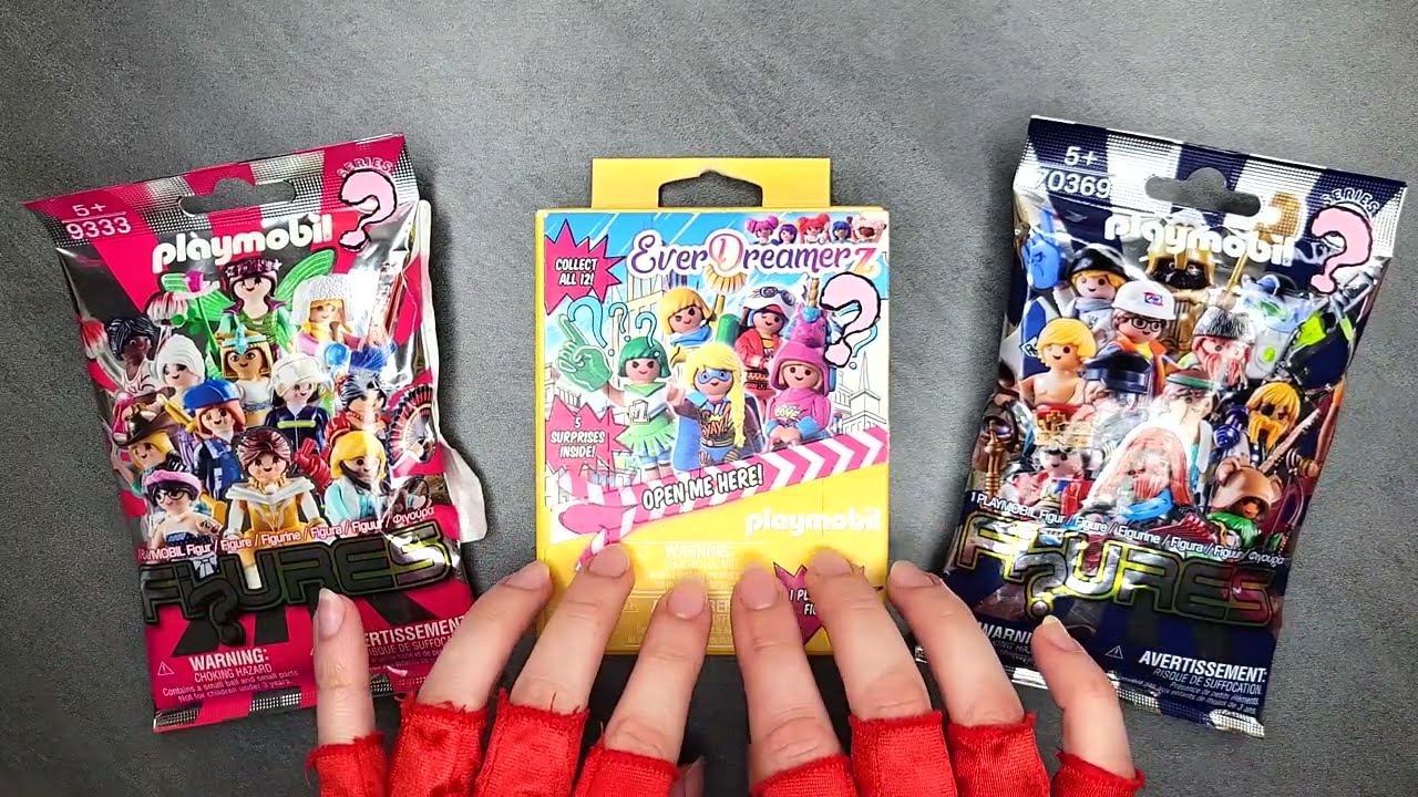 Unboxing 3 RANDOM Playmobil Blind Bags! Sounds Only ASMR