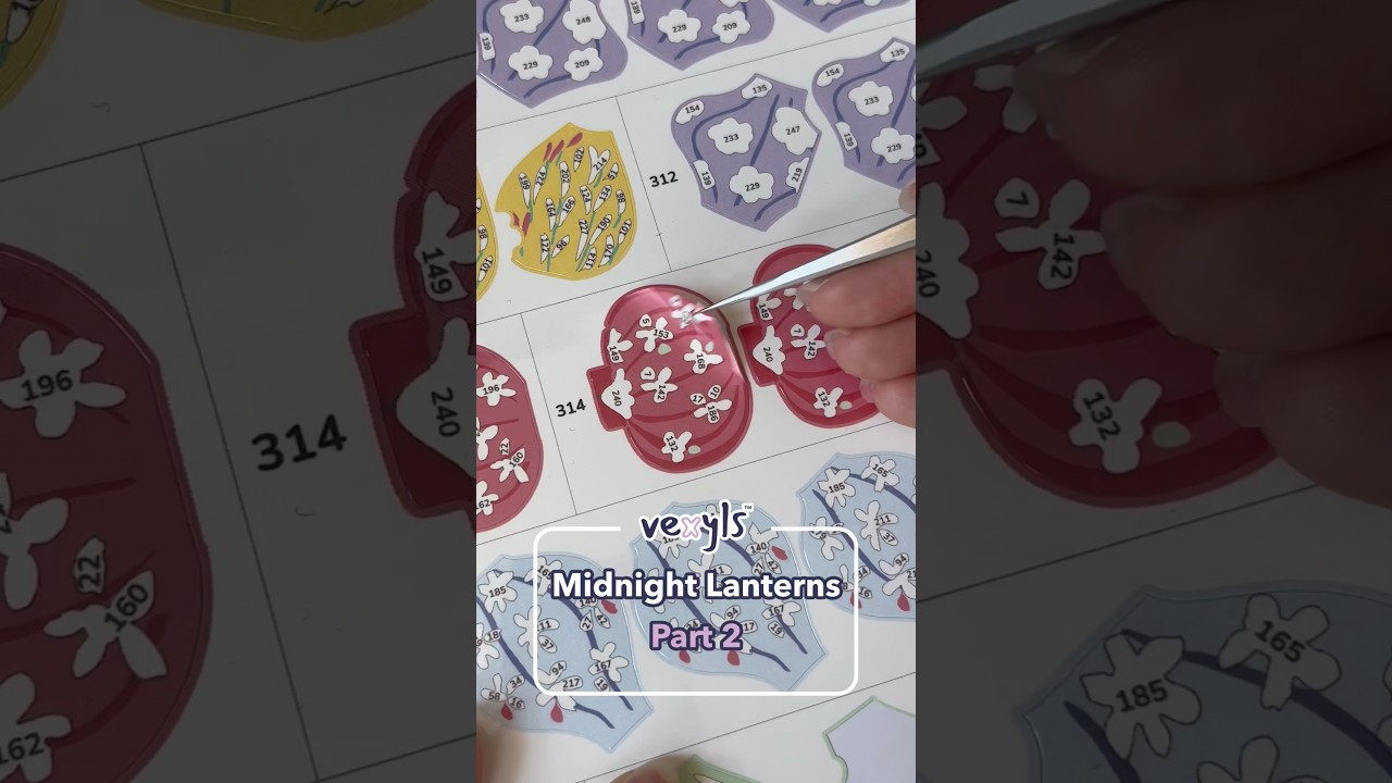Midnight Lanterns Part 2 🏮 #vexyls #craft #sticker #lantern #stickerart