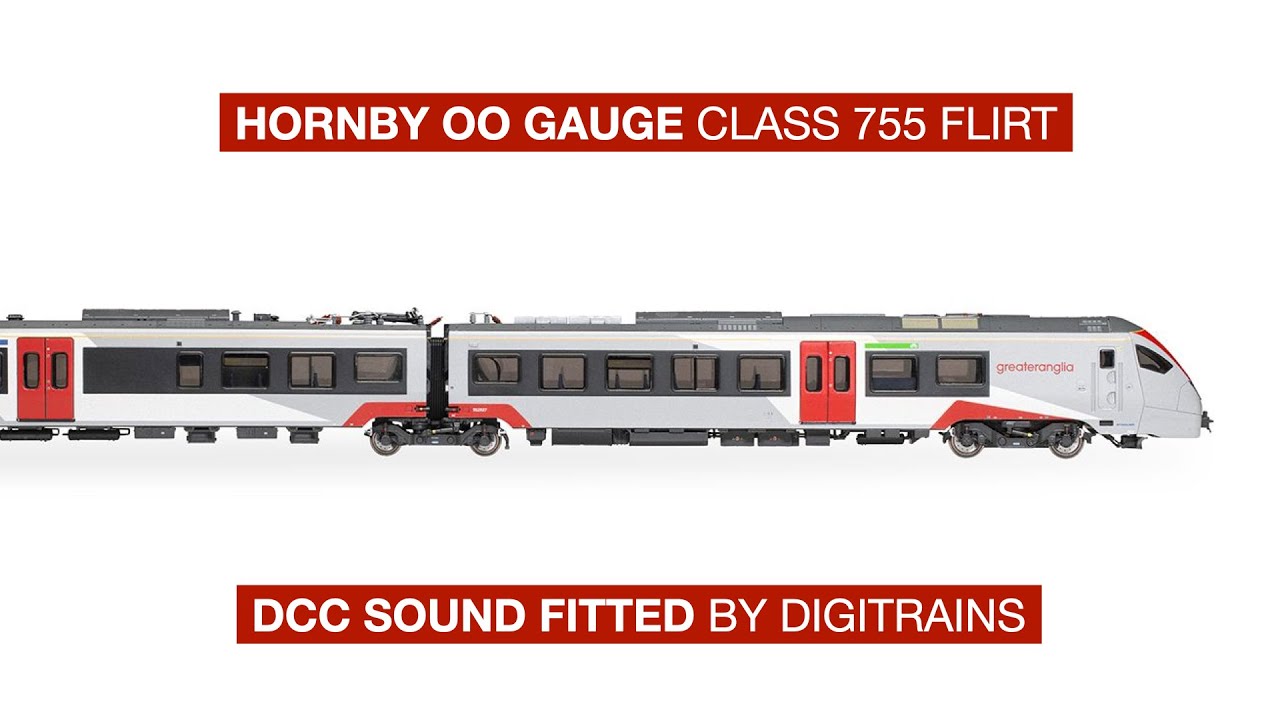 Hornby OO Gauge Class 755 Flirt DCC Sound By Digitrains