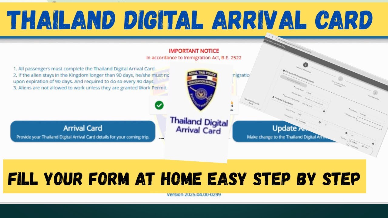 Thailand Digital Arrival Card | Step By Step Full Process Explained | TDAC Form Thailand