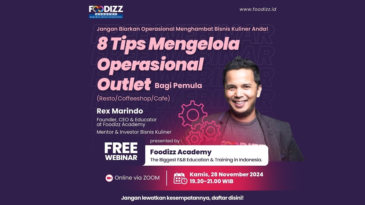Free Webinar - 8 Tips Mengelola Operasional Outlet Bagi Pemula