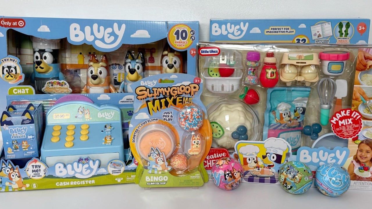 ASMR BLUEY and BINGO Collector's Toys Mini Figures Surprise Haul | Oddly Satisfying Toy Unboxing