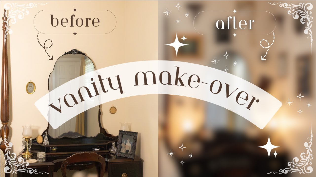 Moody Vanity Makeover! Small cozy bedroom transformation (Vlog)