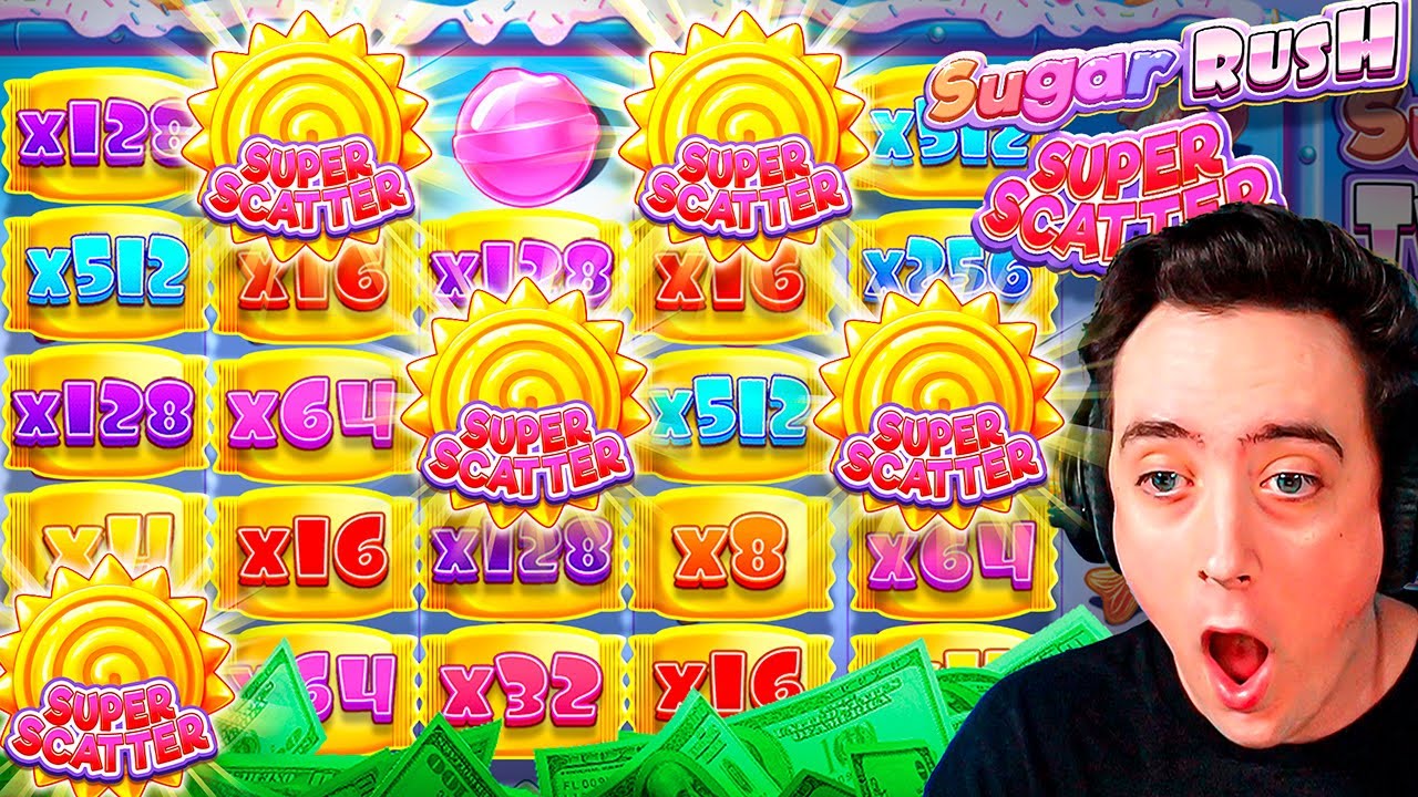 I Got a DOUBLE RETRIG on Sugar Rush SUPER SCATTER!?