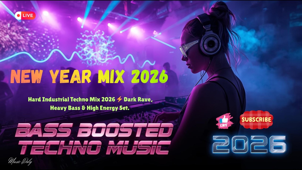 Bass Boosted Techno Mix 2026 🔊 Bass Boosted EDM | Heavy Bass Party Set