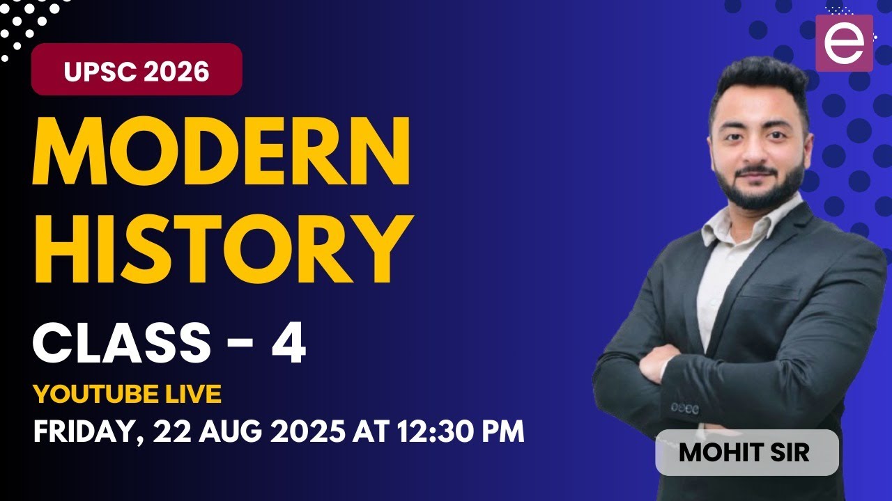 LIVE : UPSC 2026 Modern Indian History with Mohit Sir