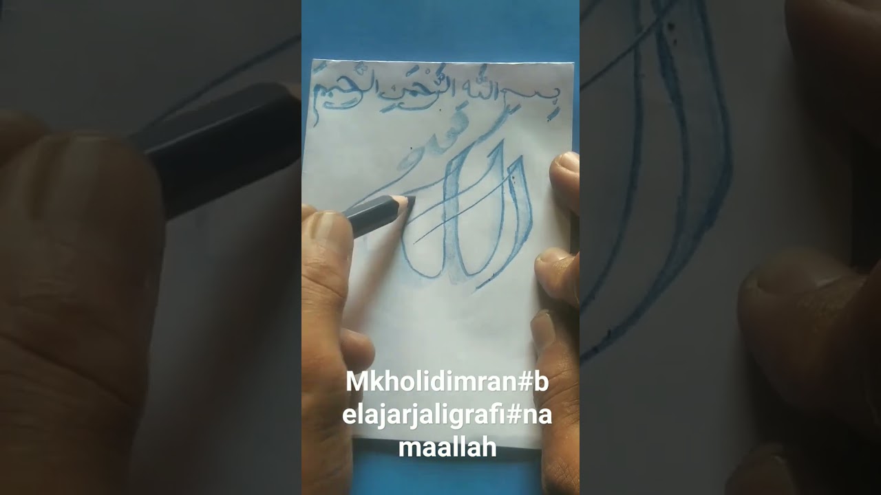 mkholidimran#belajarkaligrafi#namaallah