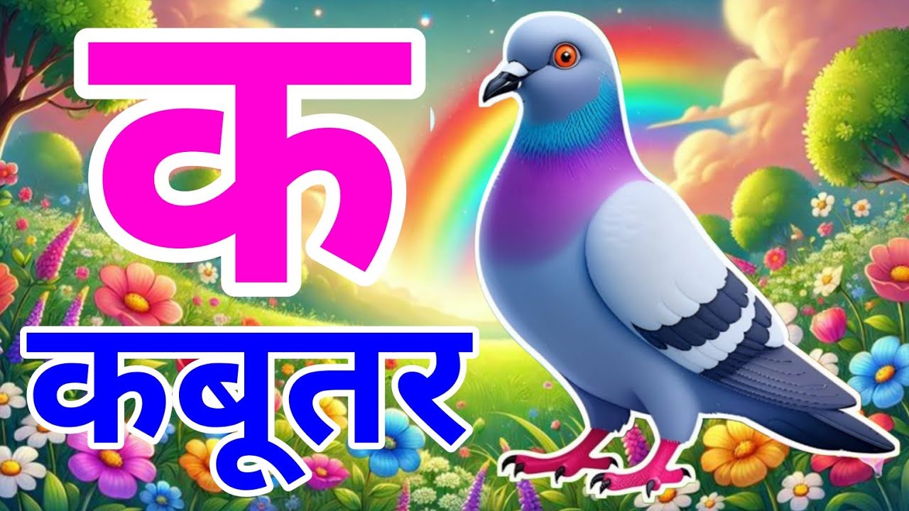 क से कबूतर - अ से अनार a se anar k se kabutar | Hindi varnmala ABCD क से कबूतर | अ से अनार, For Kids