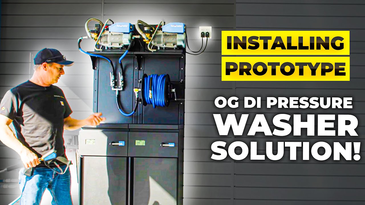 Installing the Best Pressure Washer System In My Garage | OG Dual Kranzle DI Prototype!