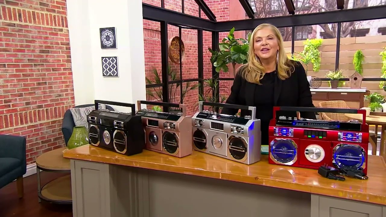 Studebaker Retro Bluetooth Boombox with CD Player and Radio on QVC