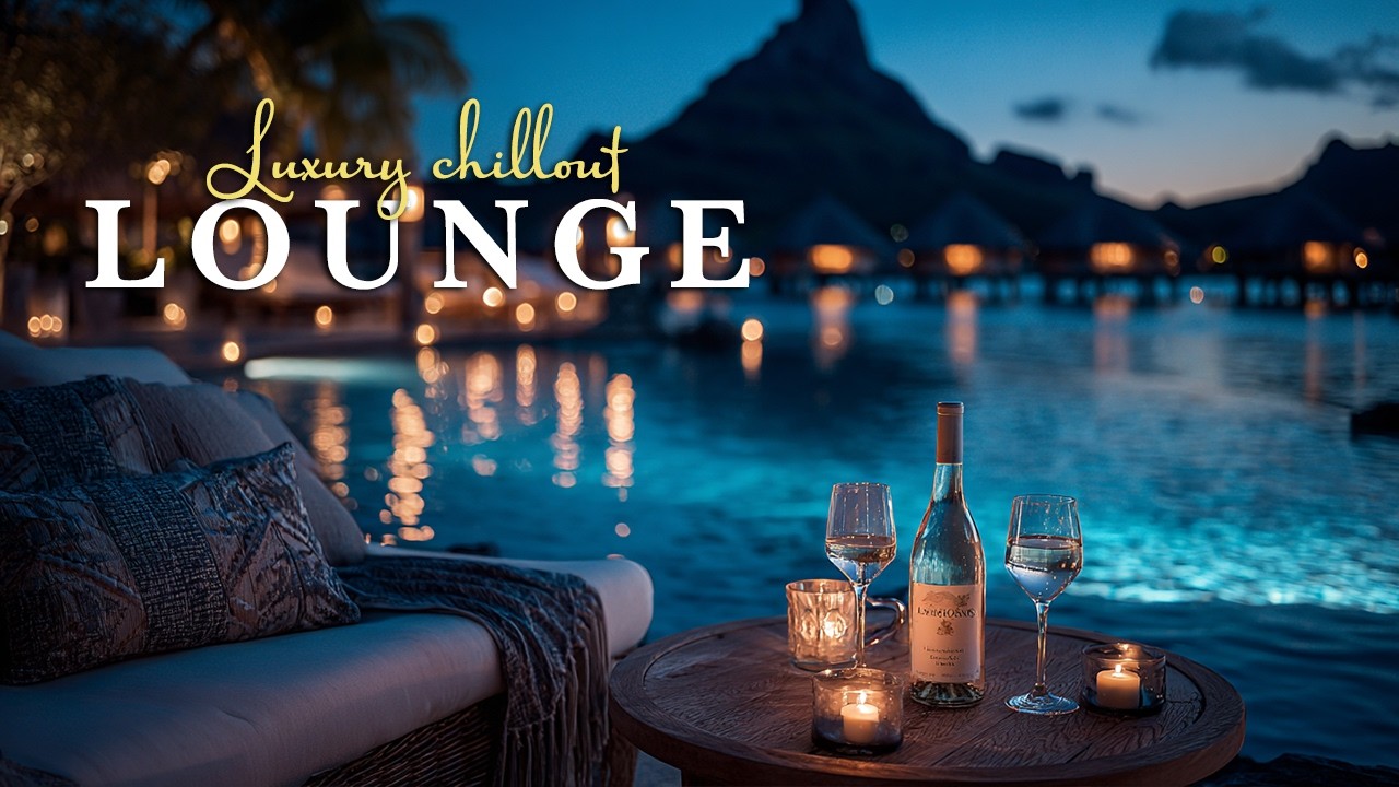 Luxury Chillout Lounge Music ✨ Candlelit Poolside Nights & Tropical Resort Vibes