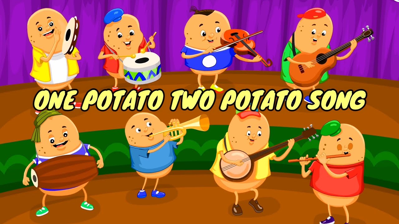 One Potato Two Potato Three Potato Four #potatosong #nurseryrhymes