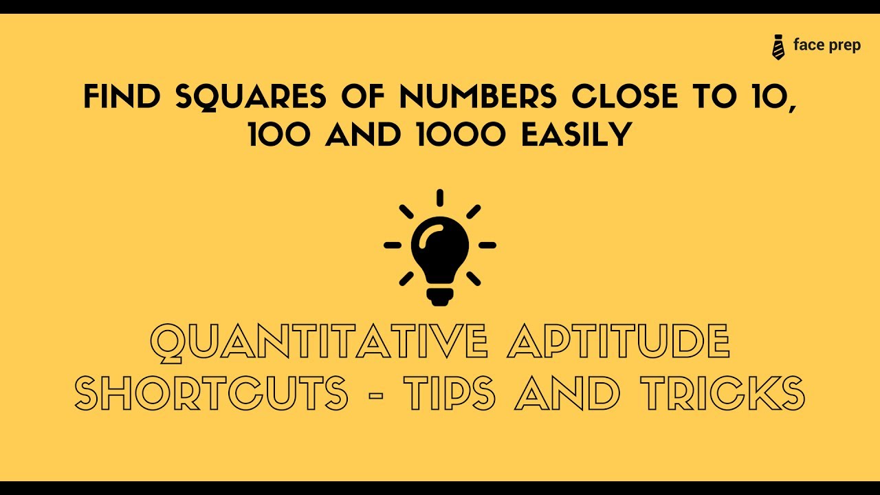 Find squares of numbers close to 10, 100, 1000 easily