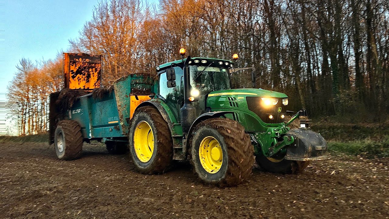 Epandage de fumier 2019 | John Deere 6155R | ROLLTWIN 165