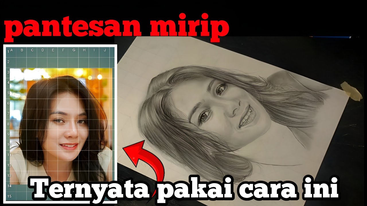 (100% mirip) kalo pakai cara ini. (Cara menggambar Menggunakan Grid)