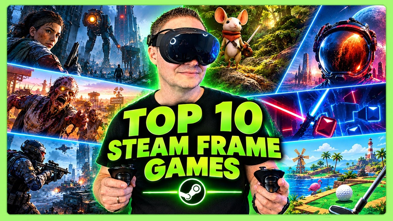 Top 10 Steam VR games optimized for Steam Frame at launch!