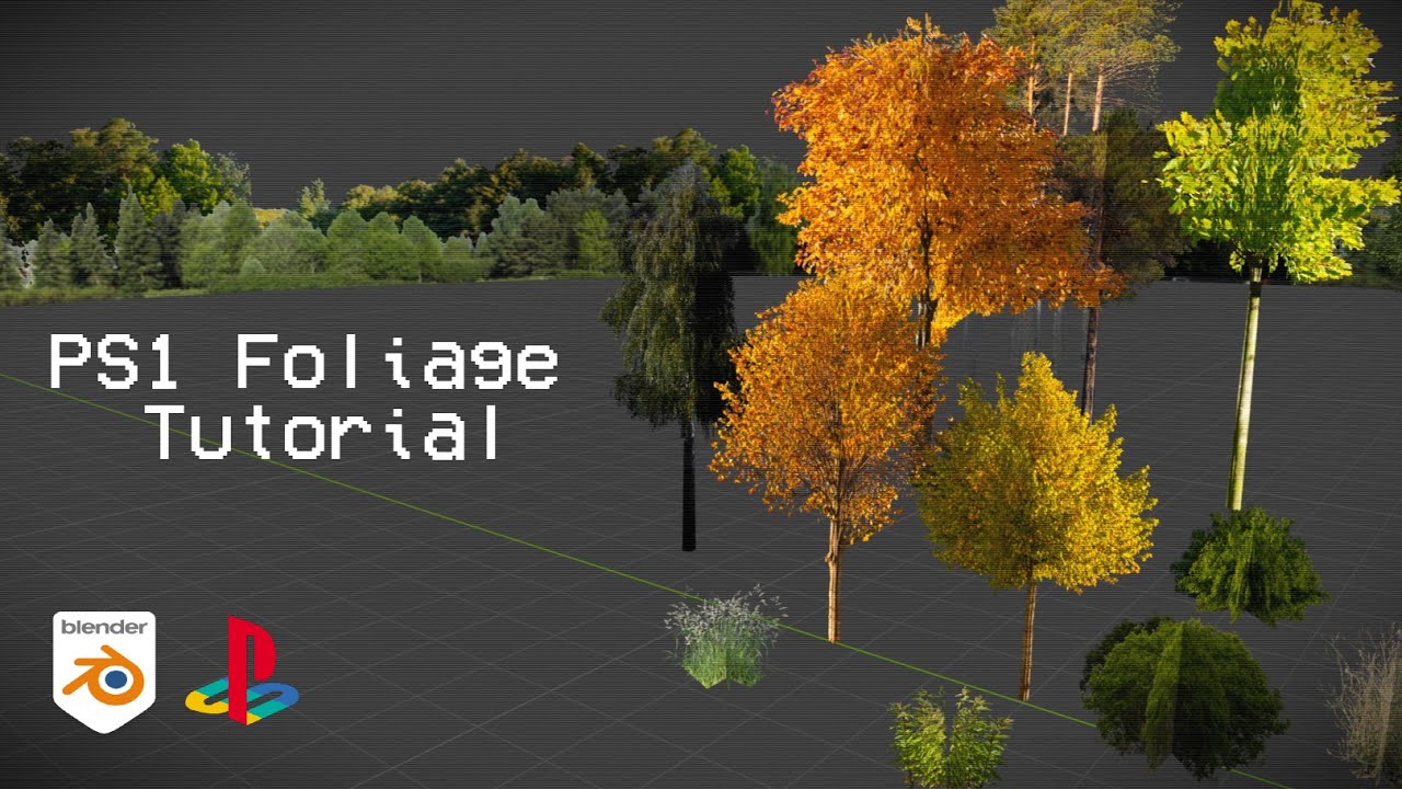Blender PS1 Foliage tutorial (PS1 Style Vegetation)