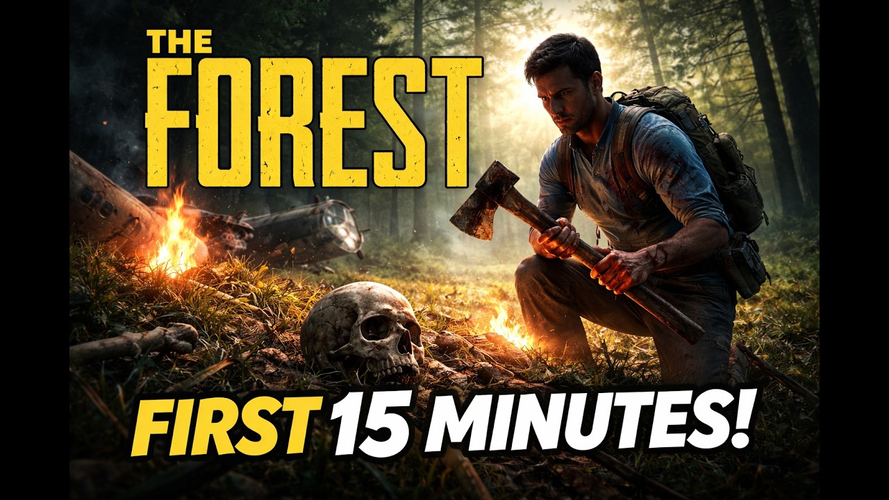 The Forest Gameplay Day 1 – Surviving the Crash | No Commentary
