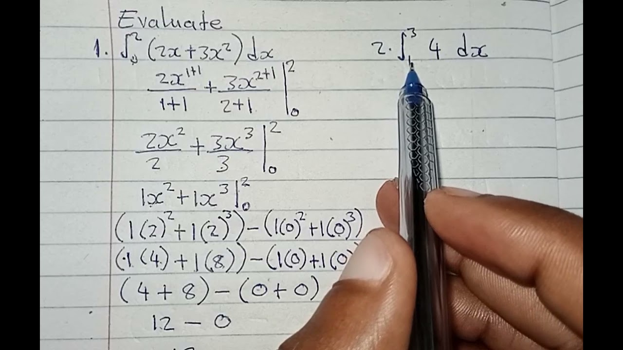 DEFINATE INTEGRAL (EVALUATE)
