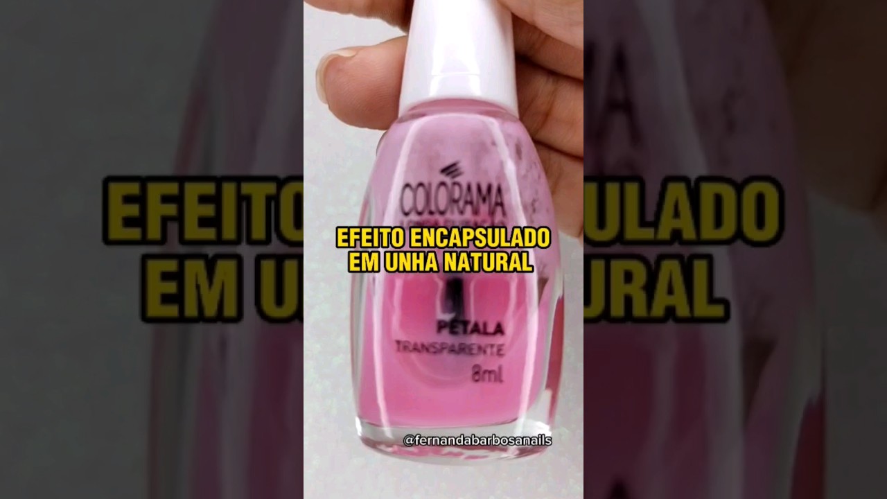 Efeito encapsulado em unha natural #manicure #tutorial #unhas #unhasdelicadas