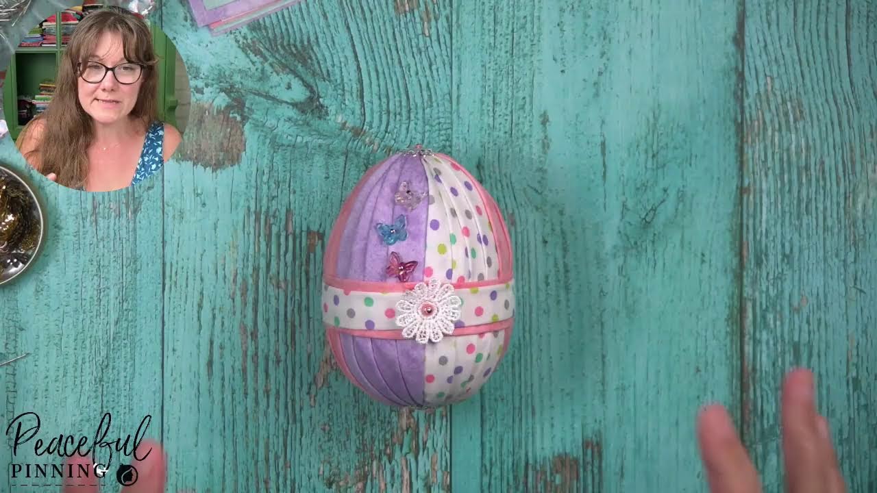 Peaceful Pinning Live #76 | Making a Pastel Dots Quilted Easter Egg