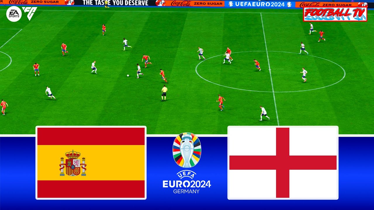 SPAIN vs ENGLAND - UEFA EURO 2024 FINAL | Full Match All Goals | FC 24 Gameplay