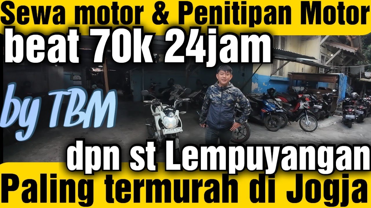 RENTAL MOTOR & penitipan motor paling termurah se JOGJA ❗️ depan stasiun LEMPUYANGAN yg punya RAMAH