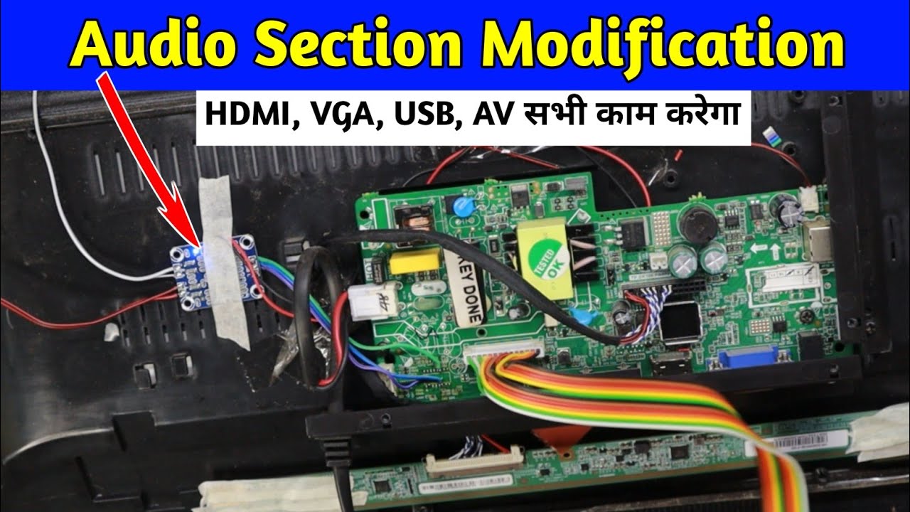 LED TV Audio section Modification method with Audio module