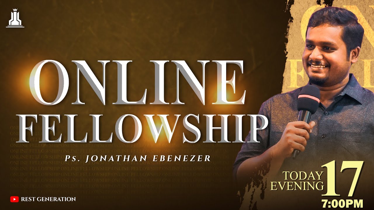 LIVE || ONLINE FELLOWSHIP || Ps Jonathan Ebenezer || Tamil Christian Message || Rest Generation