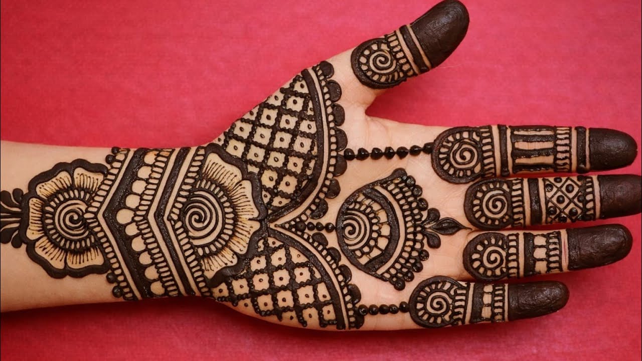 Very beautiful front mehandi design | simple new Arabic mehandi design | easy unique front mehandi 