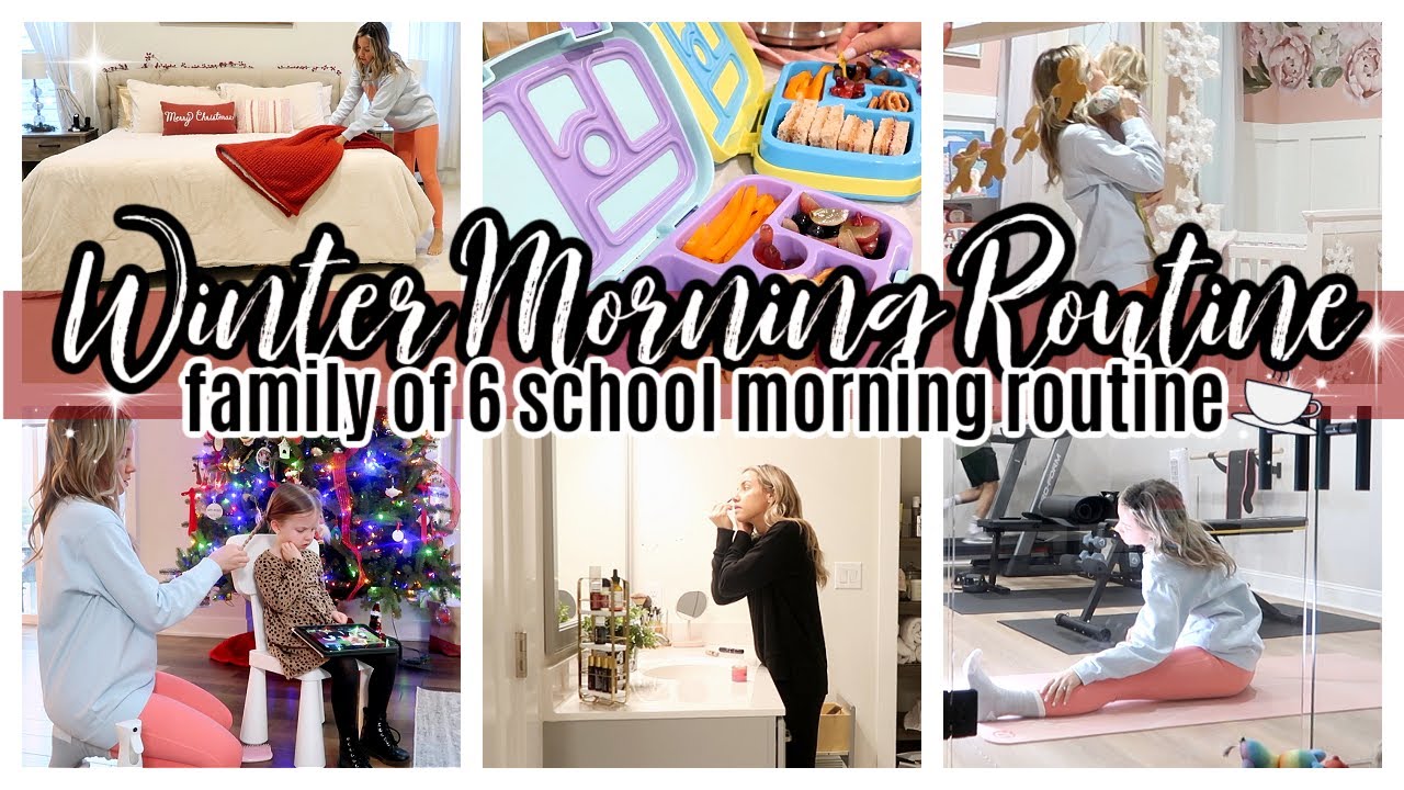 *NEW* WINTER MORNING ROUTINE LARGE FAMILY SCHOOL MORNING ROUTINE WINTER 2022 TIFFANI BEASTON SAHM ❄️