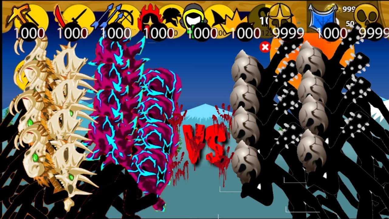 Stick War Legacy | Giant Boss Team Blue Vs Giant Boss Team Red | KasubukTQ