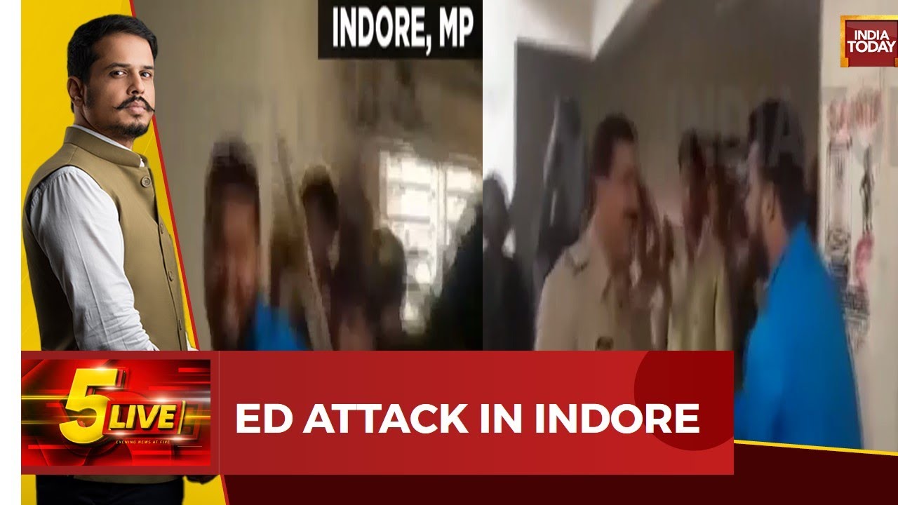 Youth Congress Workers Attack ED Office In Indore Over Sonia Gandhi's Questioning