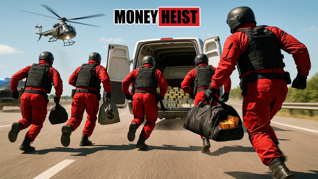 PARKOUR VS MONEY HEIST: Bad guys infiltrate police station and kill guards and steal gold | Epic POV
