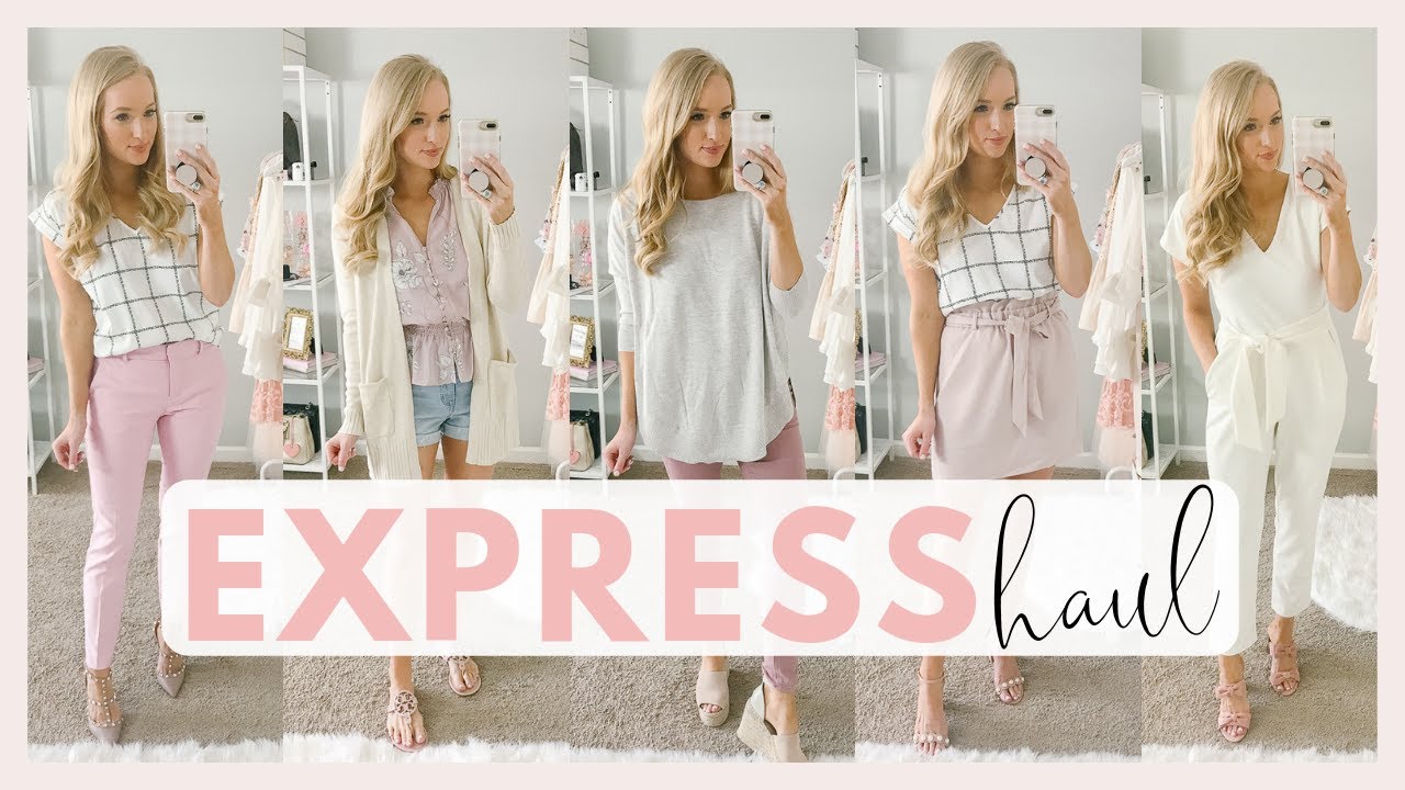 EXPRESS SPRING CLOTHING TRY ON HAUL 2019 | WORK AND CASUAL SPRING OUTFIT IDEAS | Amanda John
