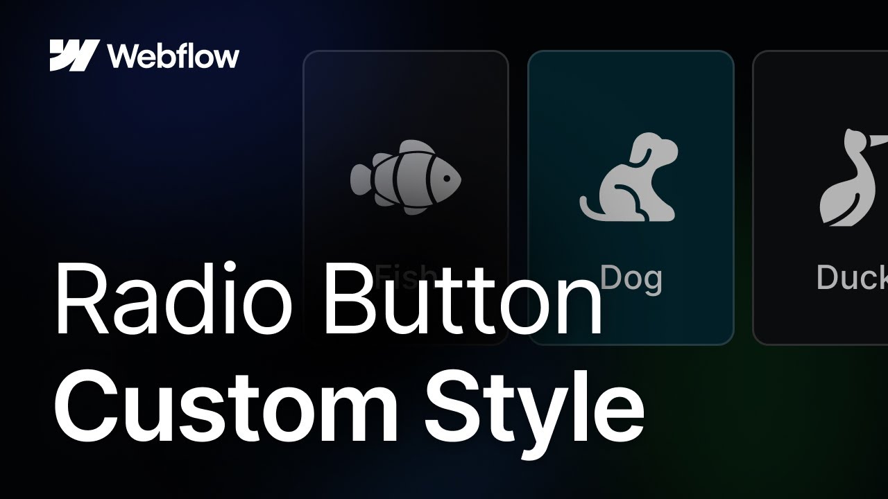 Radio button estilos personalizados en Webflow