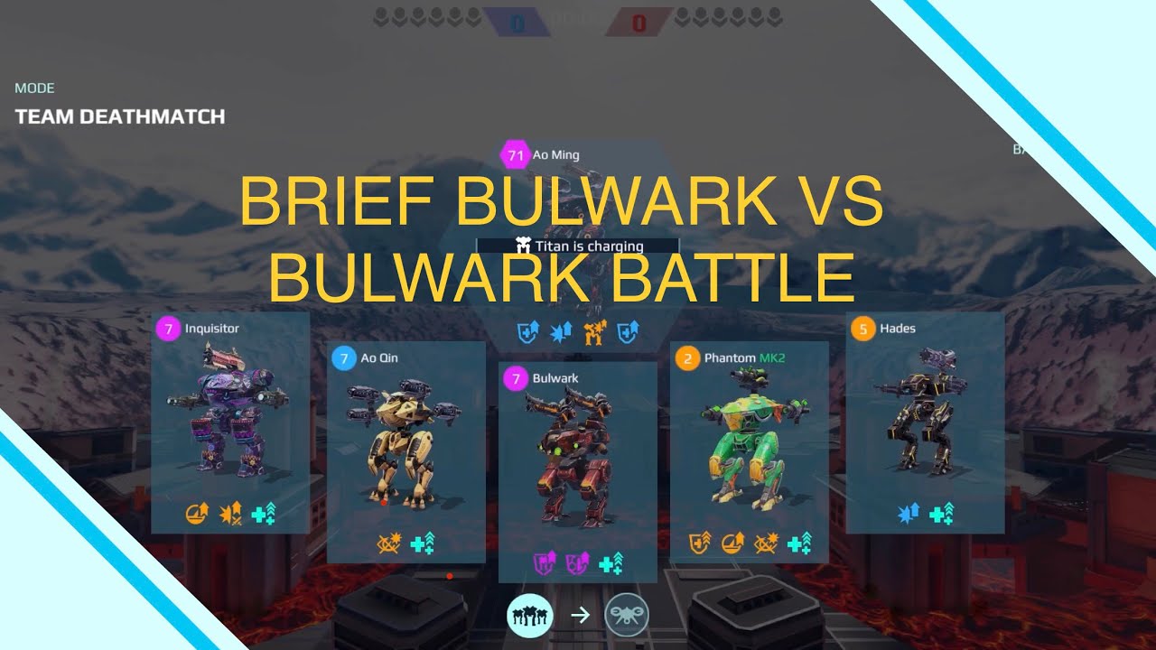 Team Deathmatch Gameplay (Ao Qin, Inquisitor, Bulwark, Ao Ming) - War Robots