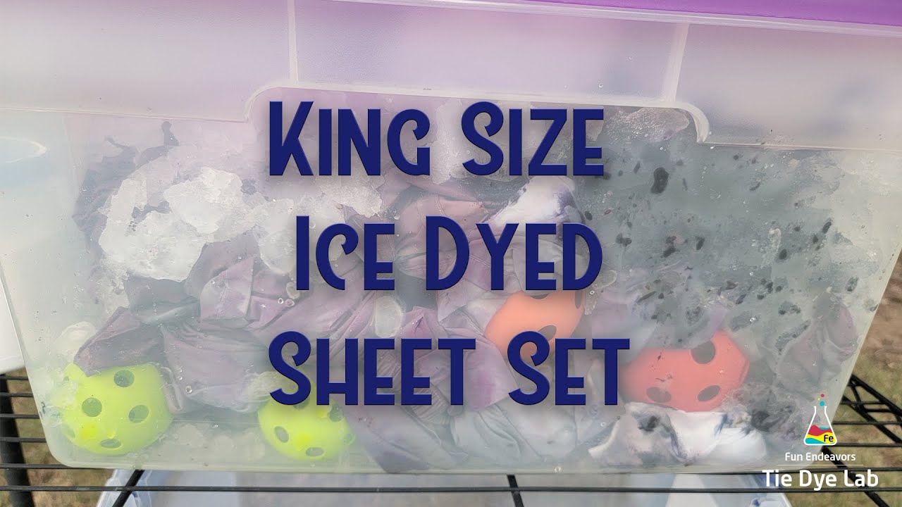 Tie Dye Designs: King Size Sheet Set (Ice Dyed)