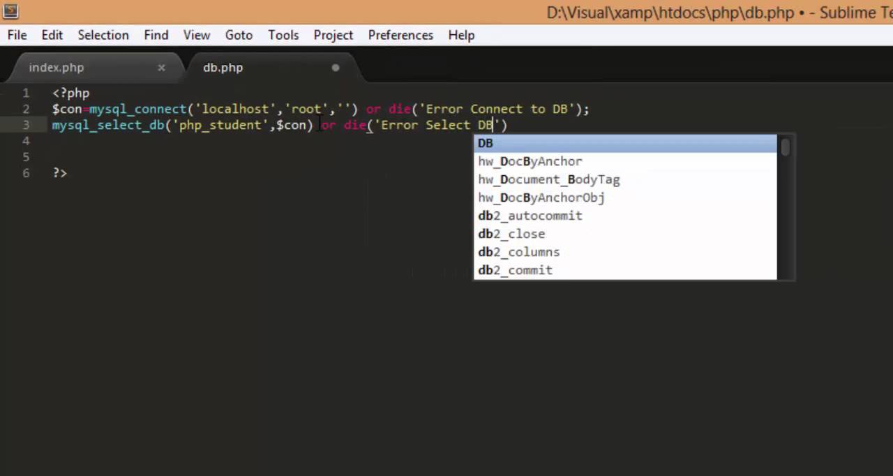 PHP and Mysql select, insert, update and delete Part1