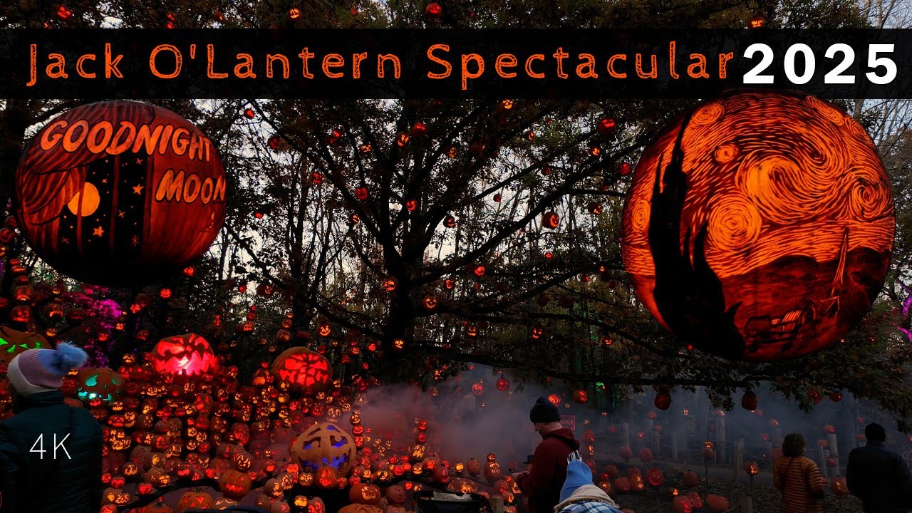 Halloween 🎃 - Magical Nighttime Walkthrough | Jack-O-Lantern at the Minnesota Zoo  🇺🇸 | 4K UHD