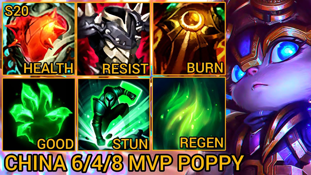 POPPY Is Way Too Strong In Baron Lane - China Wild Rift New Build & Runes By Tiarty